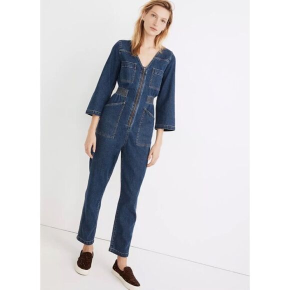 Madewell Pants - Madewell Denim Patch Pocket Coverall Jumpsuit in Afield Wash